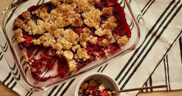 ベリーのクランブルのレシピ